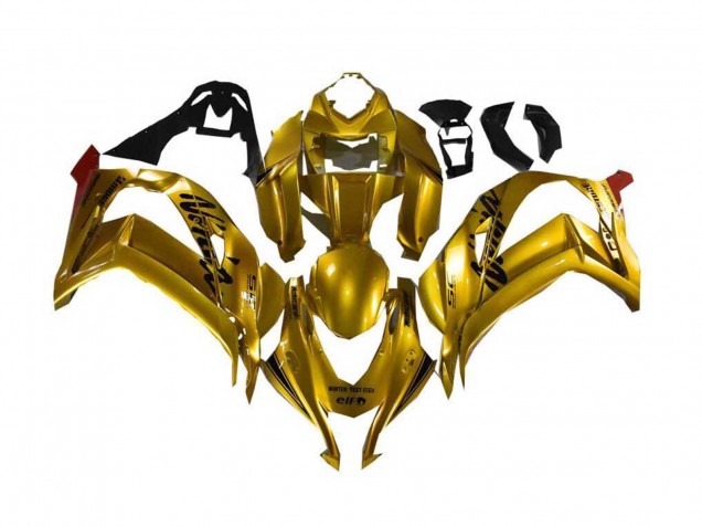 Purchase 2016-2020 Gold Black Kawasaki ZX10R Motorcycle Fairing UK