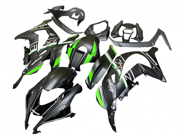Purchase 2016-2020 Matte Black Green White Ninja Kawasaki ZX10R Motorcycle Fairings UK