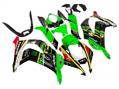 Purchase 2016-2020 Green Yellow Red Black Elf Monster Kawasaki ZX10R Motorcycle Fairings UK