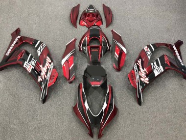 Purchase 2016-2020 Maroon Red White Glossy Black Kawasaki ZX10R Motorcycle Fairings UK