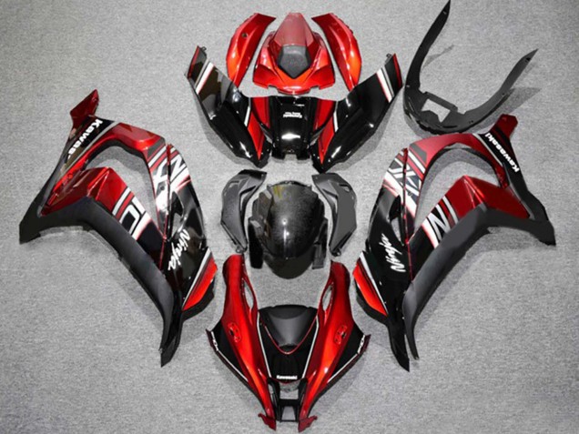 Purchase 2016-2020 Red Glossy Black White Kawasaki ZX10R Motorcycle Fairing UK