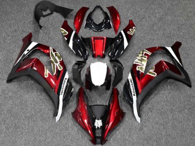 Purchase 2016-2020 Red Glossy Black White Kawasaki ZX10R Motorcycle Fairings UK