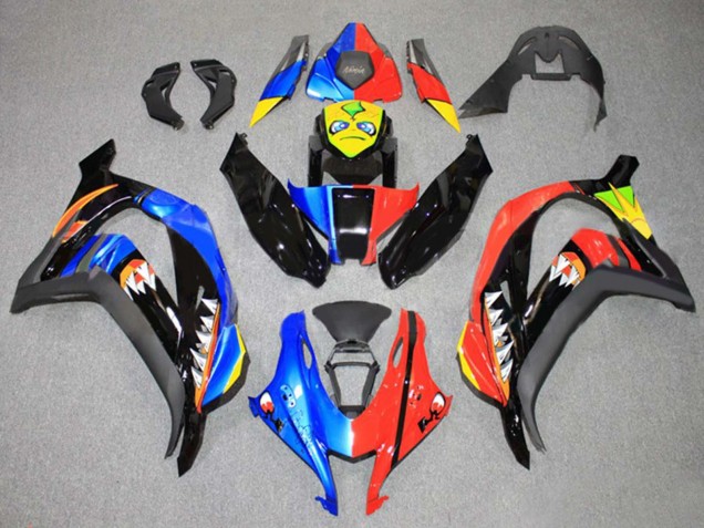 Purchase 2016-2020 Blue Red Yellow Black Shark Kawasaki ZX10R Motorcycle Fairings UK