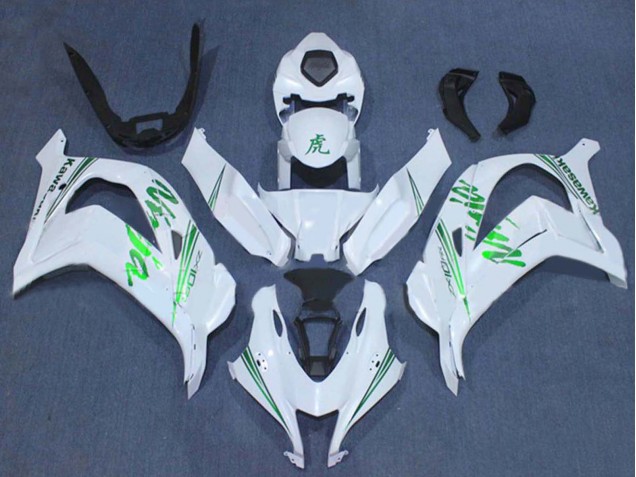 Purchase 2016-2020 White Green Ninja Kawasaki ZX10R Motorcycle Fairings UK