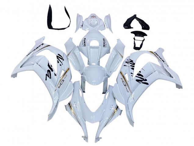 Purchase 2016-2020 White Gold Black Kawasaki ZX10R Motorcycle Fairings UK