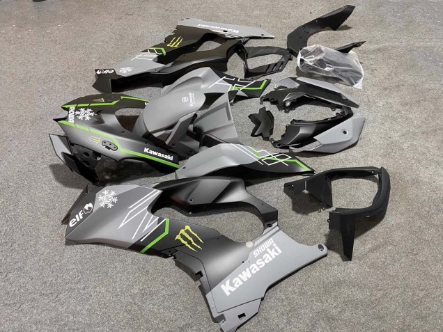 Purchase 2021-2025 Grey Matte Black Green White Elf Snow Monster Kawasaki ZX10R Motorcycle Fairings UK