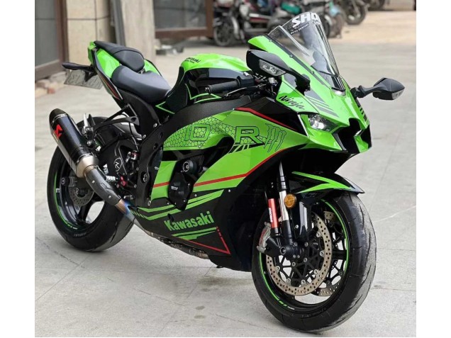 Purchase 2021-2025 Green Glossy Black Kawasaki ZX10R Motorcycle Fairings UK