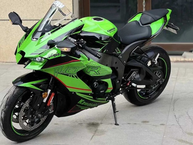 Purchase 2021-2025 Green Glossy Black Kawasaki ZX10R Motorcycle Fairings UK