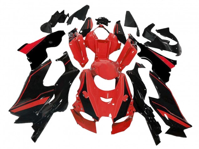 Purchase 2021-2025 Red Glossy Black Kawasaki ZX10R Motorcycle Fairings UK