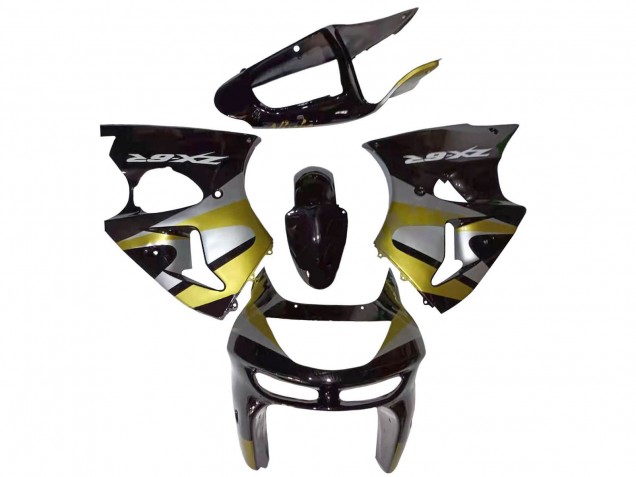 Purchase 1998-1999 Glossy Black Silver Yellow Kawasaki ZX6R Motorcycle Fairings UK