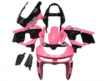 Purchase 1998-1999 Pink Glossy Black Elf Bridgestone Kawasaki ZX6R Motorcycle Fairings UK