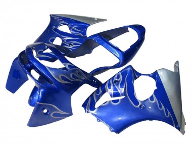 Purchase 1998-1999 Blue Silver Flame Kawasaki ZX6R Motorcycle Fairings UK