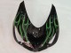 Purchase 2006-2011 Glossy Black Green Flame Kawasaki ZX14R ZZR1400 Motorcycle Fairing UK