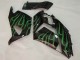 Purchase 2006-2011 Glossy Black Green Flame Kawasaki ZX14R ZZR1400 Motorcycle Fairing UK