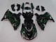 Purchase 2006-2011 Glossy Black Green Flame Kawasaki ZX14R ZZR1400 Motorcycle Fairing UK