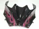 Purchase 2006-2011 Glossy Black Red Pink Flame Kawasaki ZX14R ZZR1400 Motorcycle Fairings UK