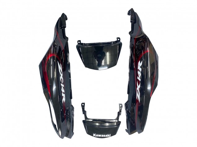 Purchase 2006-2011 Glossy Black Red Flame Kawasaki ZX14R ZZR1400 Motorcycle Fairing Kits UK