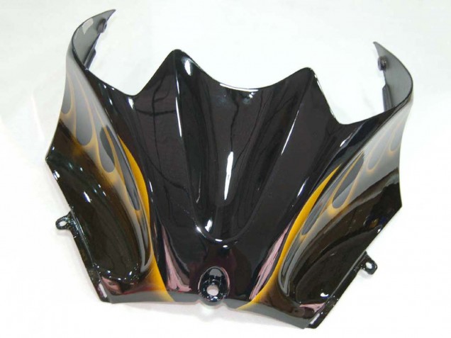 Purchase 2006-2011 Glossy Black Gold Flame Kawasaki ZX14R ZZR1400 Motorcycle Fairings UK