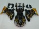Purchase 2006-2011 Glossy Black Gold Flame Kawasaki ZX14R ZZR1400 Motorcycle Fairings UK