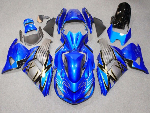 Purchase 2006-2011 Blue Grey Kawasaki ZX14R ZZR1400 Motorcycle Fairings UK