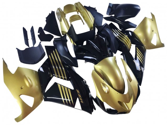 Purchase 2006-2011 Gold Black Kawasaki ZX14R ZZR1400 Motorcycle Fairings UK