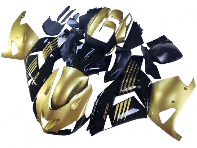 Purchase 2006-2011 Gold Black Kawasaki ZX14R ZZR1400 Motorcycle Fairings UK