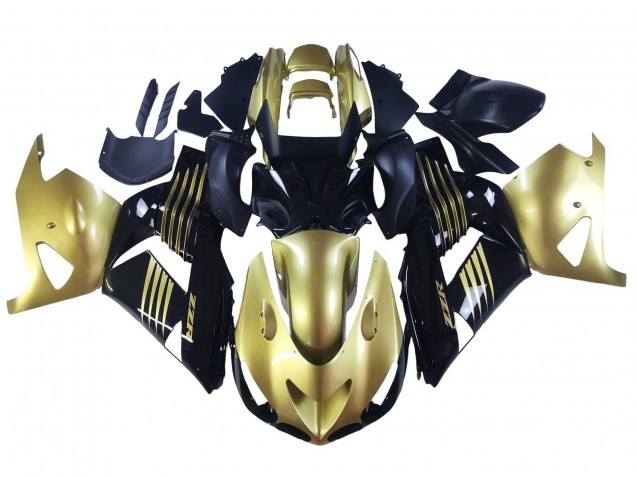 Purchase 2006-2011 Gold Black Kawasaki ZX14R ZZR1400 Motorcycle Fairings UK