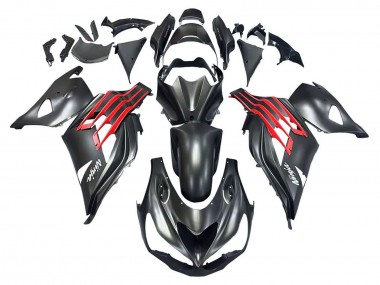 Purchase 2012-2024 Matte Black Red White Ninja Kawasaki ZX14R ZZR1400 Motorcycle Fairings UK