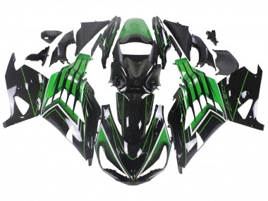 Purchase 2012-2024 Green Glossy Black Stripe Kawasaki ZX14R ZZR1400 Motorcycle Fairings UK