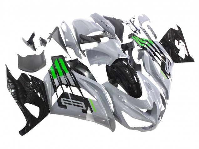 Purchase 2012-2024 Grey Green Black Kawasaki ZX14R ZZR1400 Motorcycle Fairings UK