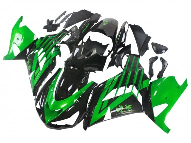 Purchase 2012-2024 Green Glossy Black Kawasaki ZX14R ZZR1400 Motorcycle Fairing Kits UK