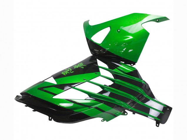 Purchase 2012-2024 Green Glossy Black Kawasaki ZX14R ZZR1400 Motorcycle Fairing Kits UK