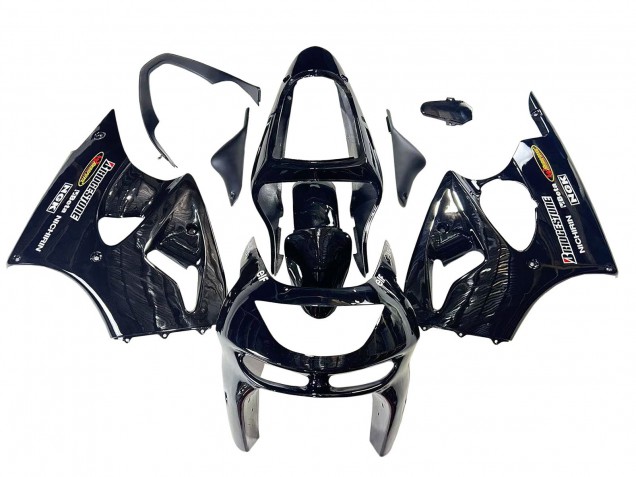 Purchase 1998-1999 Glossy Black Yellow Elf Bridgestone Kawasaki ZX6R Motorcycle Fairings UK