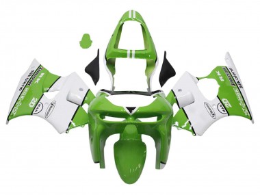 Purchase 1998-1999 Green White Black Silkolene Bridgestone Kawasaki ZX6R Motorcycle Fairings UK
