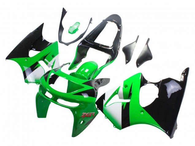 Purchase 1998-1999 Green White Glossy Black Kawasaki ZX6R Motorcycle Fairings UK