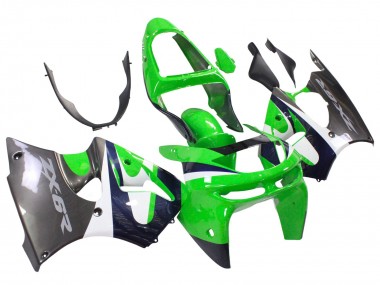 Purchase 1998-1999 Green White Dark Blue Silver Kawasaki ZX6R Motorcycle Fairings UK