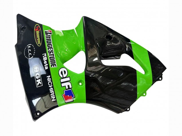Purchase 1998-1999 Green Glossy Black Elf Bridgestone Kawasaki ZX6R Motorcycle Fairings UK