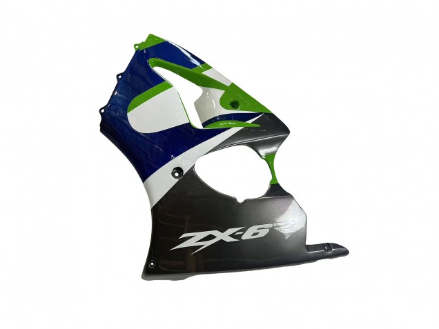 Purchase 1998-1999 Green White Blue Silver Glossy Black Kawasaki ZX6R Motorcycle Fairings UK