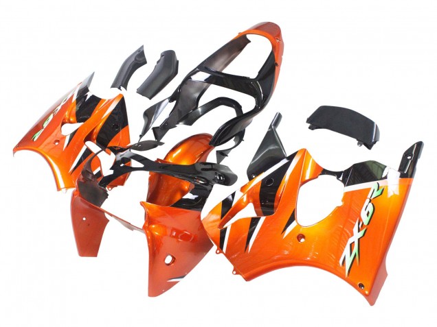 Purchase 2000-2002 Orange Black Kawasaki ZX6R Motorcycle Fairings UK