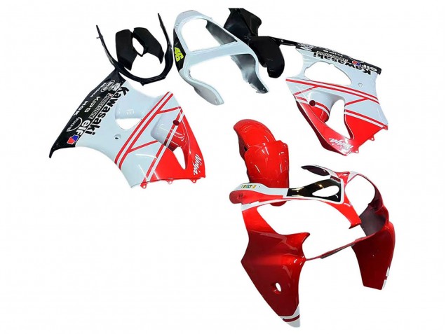 Purchase 2000-2002 White Red Black Kawasaki ZX6R Motorcycle Fairings UK