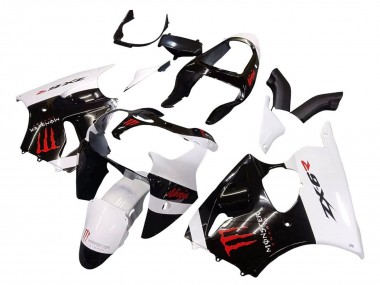 Purchase 2000-2002 White Black Red Monster Kawasaki ZX6R Motorcycle Fairings UK