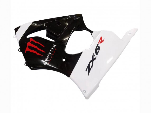 Purchase 2000-2002 White Black Red Monster Kawasaki ZX6R Motorcycle Fairings UK