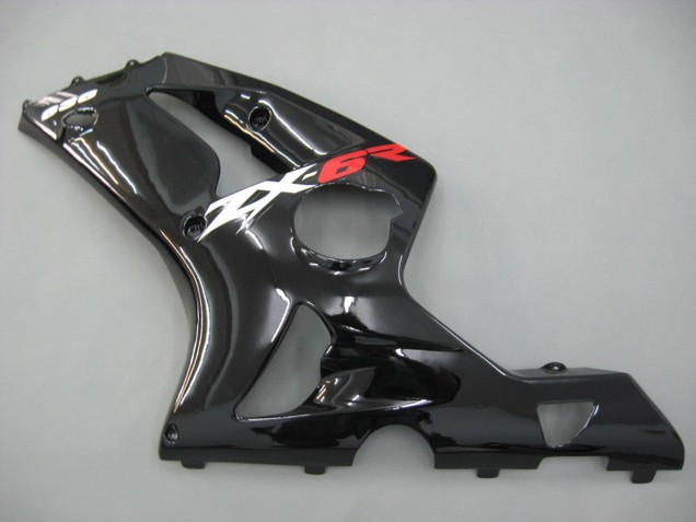 Purchase 2003-2004 Glossy Black Kawasaki ZX6R Motorcycle Fairings UK