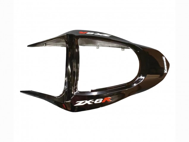 Purchase 2003-2004 Glossy Black Red Flame Kawasaki ZX6R Motorcycle Fairings UK