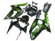 Purchase 2003-2004 Glossy Black Green Flame Kawasaki ZX6R Motorcycle Fairings UK