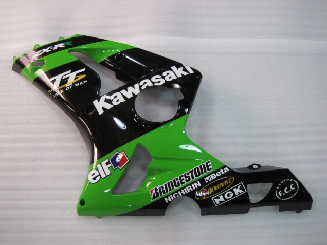 Purchase 2003-2004 Green Black Elf Bridgestone Kawasaki ZX6R Motorcycle Fairings UK