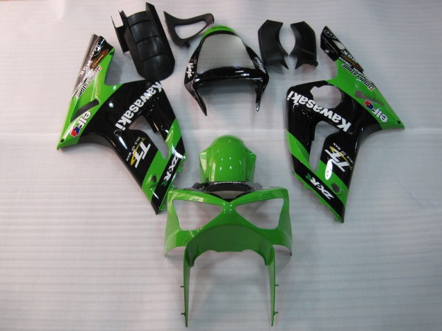 Purchase 2003-2004 Green Black Elf Bridgestone Kawasaki ZX6R Motorcycle Fairings UK