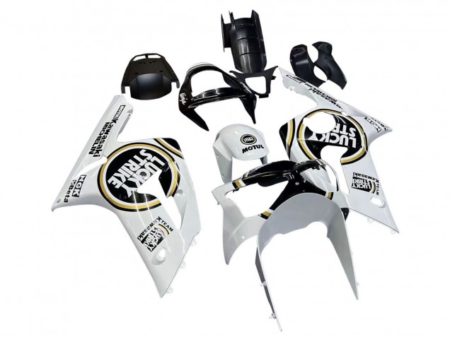 Purchase 2003-2004 White Black Motul Lucky Strike Kawasaki ZX6R Motorcycle Fairings UK