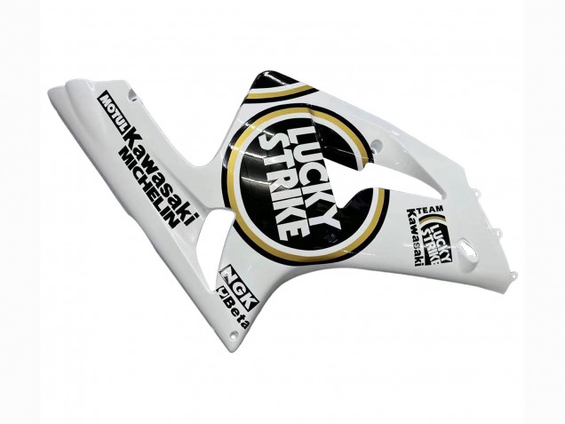 Purchase 2003-2004 White Black Motul Lucky Strike Kawasaki ZX6R Motorcycle Fairings UK