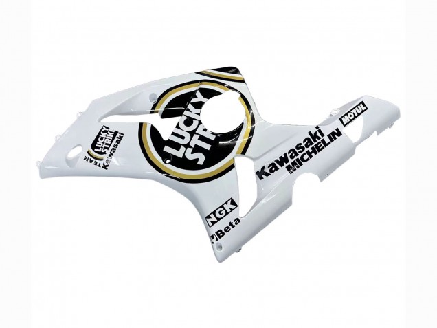 Purchase 2003-2004 White Black Motul Lucky Strike Kawasaki ZX6R Motorcycle Fairings UK